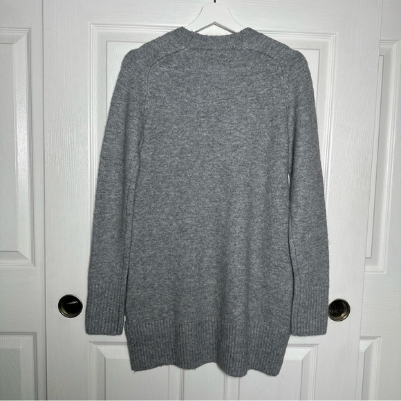 ZARA Women’s Soft Knit Sweater Dress XSmall Heather Grey Preppy Office Normie - Picture 3 of 15
